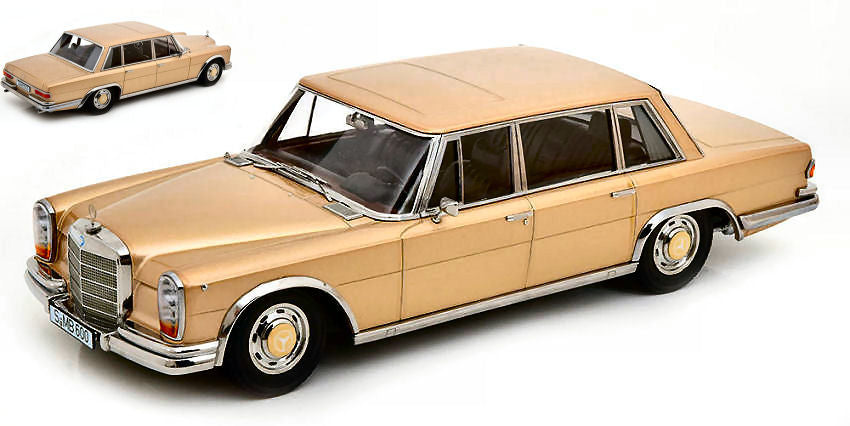 MERCEDES BENZ S-CLASS 600 PULLMAN (W100) 1963 GOLD MET 1:18