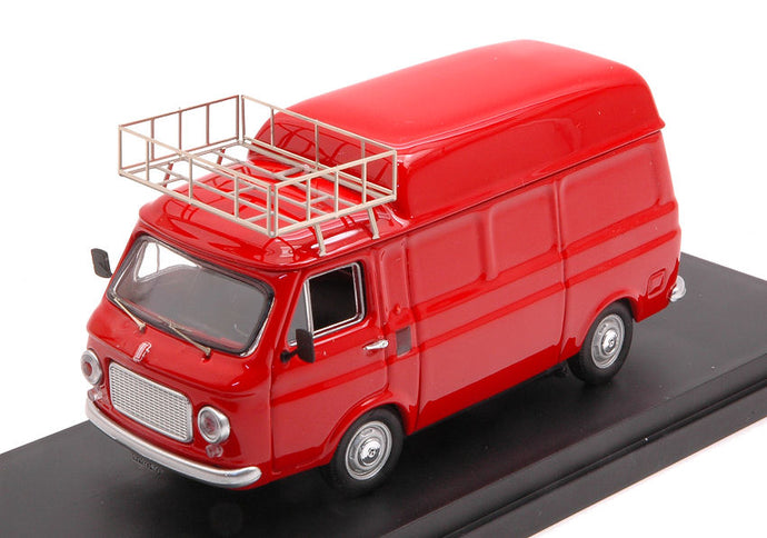 FIAT 238 VAN TETTO ALTO CON PORTAPACCHI 1965 - HIGH ROOF WITH RACK RED 1:43