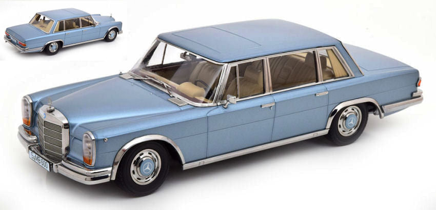 MERCEDES 600 SWB W100 1963 LIGHT BLUE METALLIC 1:18