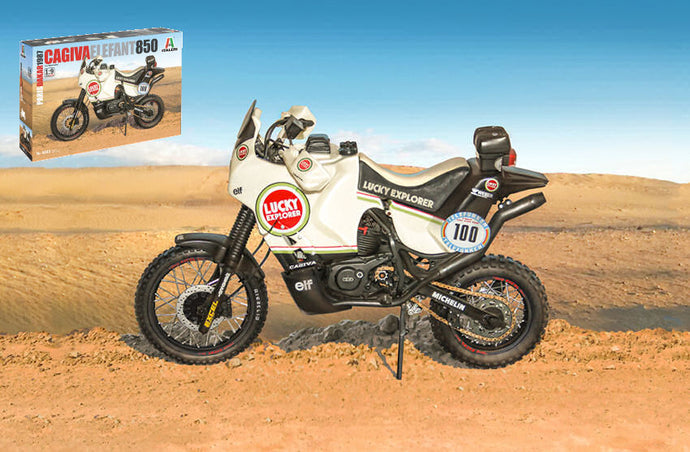 CAGIVA ELEPHANT 850 RALLY PARIS-DAKAR 1987 H.AURIOL - A.DE PETRI / 1:9