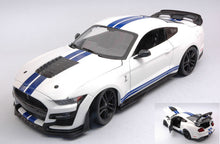 Indlæs billede til gallerivisning Ford MUSTANG SHELBY GT500 2020 hvid/blå/sort 1:18