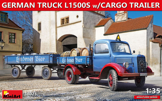 MERCEDES BENZ L1500 GERMAN TRUCK WITH TRAILER 1941 / 1:35