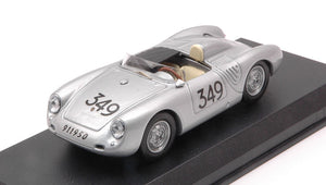PORSCHE 1500 RS SPIDER N 349 MILLE MIGLIA 1957 U.MAGLIOLI SILVER 1:43