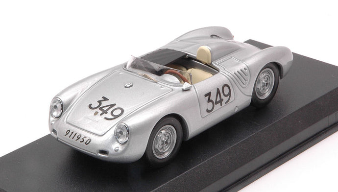 PORSCHE 1500 RS SPIDER N 349 MILLE MIGLIA 1957 U.MAGLIOLI SILVER 1:43