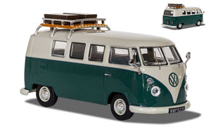 VW TYPE 2 1500 SP DEVON CARAVETTE grøn/creme 1:43