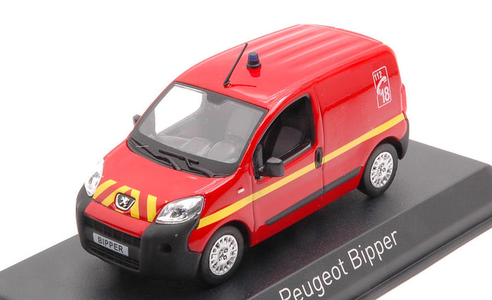 PEUGEOT BIPPER VAN FIRE ENGINE 2009 RED YELLOW 1:43