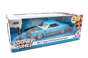 PLYMOUTH ROAD RUNNER 1970 "LOONEY TUNES" WITH WILE E COYOTE FIGURE 1:24