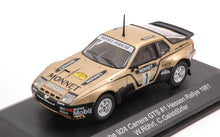 Indlæs billede til gallerivisning Porsche 924 CARRERA GTS #1 ROHRL/GEISTDORFER WINNER RALLY HESSEN 1981 guld/sort 1:43