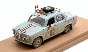 ALFA ROMEO GIULIETTA Ti N 112 1957 - RALLY RAID PECHINO - PARIGI 2007 R.CHIODI - M.DEGLI ESPOSITI LIGHT BLUE 1:43