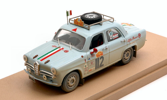ALFA ROMEO GIULIETTA Ti N 112 1957 - RALLY RAID PECHINO - PARIGI 2007 R.CHIODI - M.DEGLI ESPOSITI LIGHT BLUE 1:43