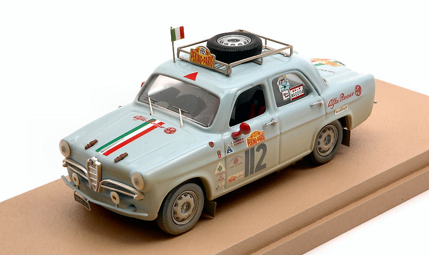 ALFA ROMEO GIULIETTA Ti N 112 1957 - RALLY RAID PECHINO - PARIGI 2007 R.CHIODI - M.DEGLI ESPOSITI LIGHT BLUE 1:43
