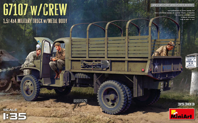 G7107 W/CREW 1,5 t 4x4 CARGO TRUCK W/METAL BODY KIT 1:35