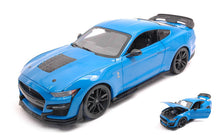 Indlæs billede til gallerivisning Ford MUSTANG SHELBY GT500 2020 blå/sort 1:18