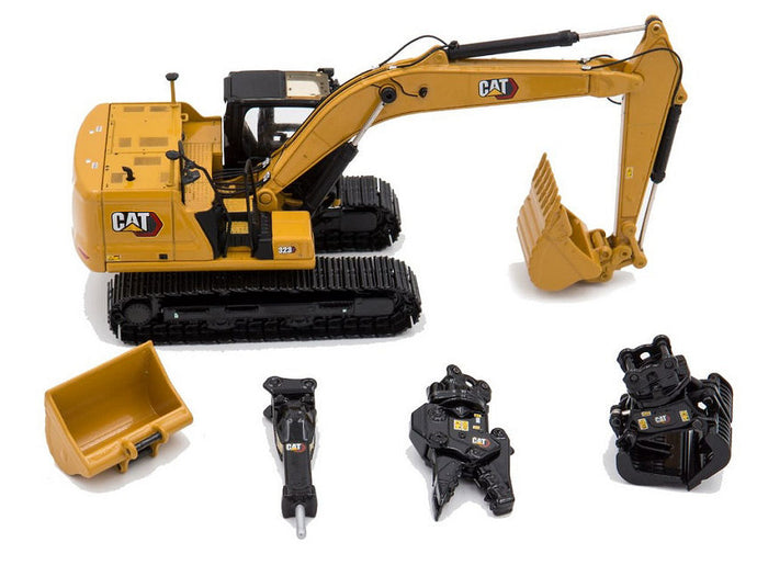CATERPILLAR CAT323 ESCAVATORE CINGOLATO - TRACTOR HYDRAULIC EXCAVATOR YELLOW BLACK 1:50