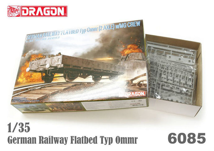 GERMAN RAILW.FLATBED OMMR + MG CREW KIT 1:35