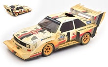 Indlæs billede til gallerivisning AUDI QUATTRO SPORT S1 E2 N 1 WINNER RALLY PIKES PEAK HILL CLIMB - DIRTY VERSION - 1987 W.ROHRL YELLOW WHITE RED 1:18