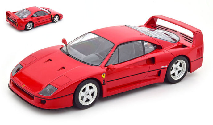 FERRARI F40 1987 - BLACK INTERIOR ROSSO FERRARI RED 1:18