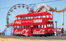 Indlæs billede til gallerivisning BLACKPOOL DECKER DOUBLE TRAM AUTOBUS COCA-COLA OPEN HAPPINESS 1934 RED WHITE 1:76