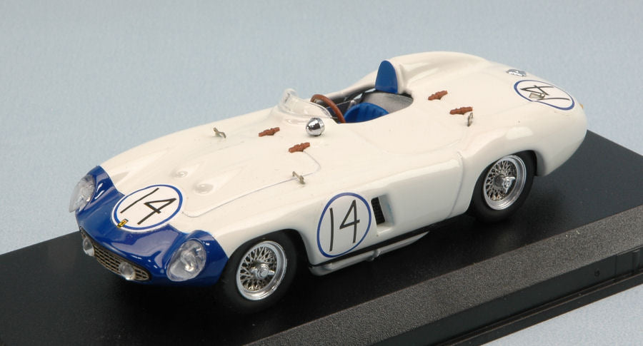 FERRARI 857 S SPIDER N 14 CUBA 1957 P.HILL WHITE BLUE 1:43