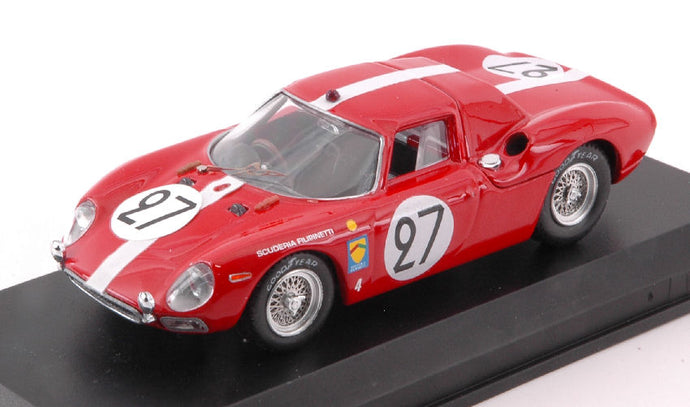FERRARI 250LM 3.3L V12 ch.s n6119 TEAM SCUDERIA FILIPINETTI N 27 6th LE MANS 1965 DIETER SPOERRY - ARMAND BOLLER RED WHITE 1:43