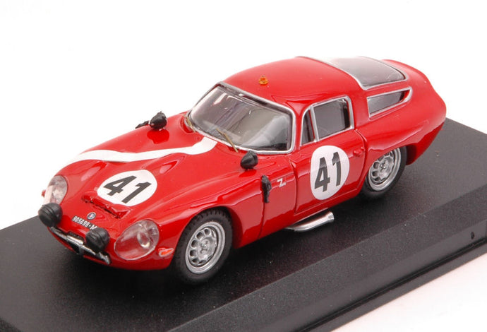 ALFA ROMEO GIULIA TZ TEAM SCUDERIA ST. AMBROEUS N 41 24h LE MANS 1964 GIANCARLO SALA - GIAMPIERO BISCALDI RED WHITE 1:43