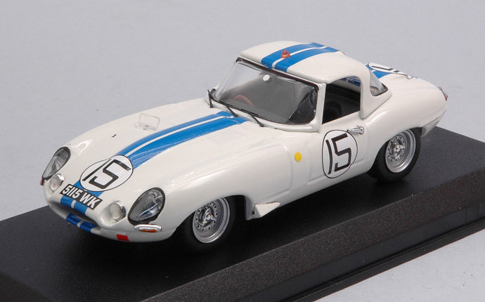 JAGUAR E-TYPE LIGHTWEIGHT 3.8L TEAM BRIGGS CUNNINGHAM N 15 24h LE MANS 1963 S.CUNNINGHAM - B.GROSSMANN WHITE BLUE 1:43