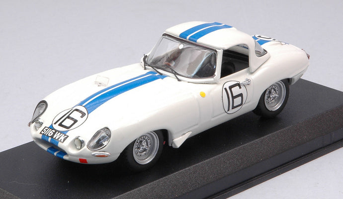 JAGUAR E-TYPE 3.8L TEAM BRIGGS CUNNINGHAM N 16 24h LE MANS 1963 R.SALVADORI - P.RICHARDS WHITE BLUE 1:43