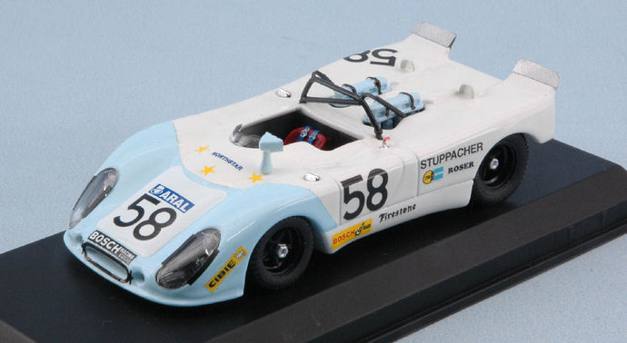 PORSCHE FLUNDER N 58 24h LE MANS 1972 ROSER - STUPPACHER WHITE LIGHT BLUE 1:43