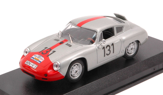 PORSCHE ABARTH N 131 TOUR DE FRANCE 1961 WALTER - STRAHLE SILVER RED 1:43