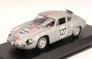 PORSCHE ABARTH COUPE N 127 TOUR DE FRANCE 1961 BOUCHET - AURY SILVER 1:43
