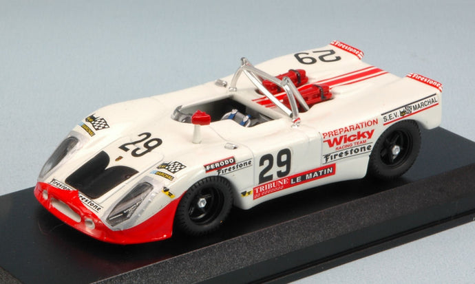 PORSCHE 908/2 FLUNDER TEAM WICKY RACING N 29 24h LE MANS 1971 A.WICKY - M.C.OLIVAR WHITE RED 1:43