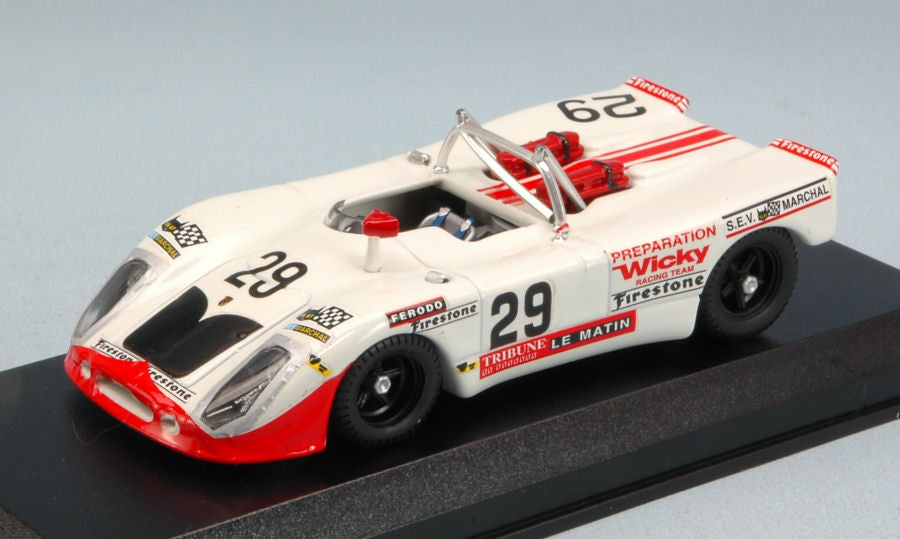 PORSCHE 908/2 FLUNDER TEAM WICKY RACING N 29 24h LE MANS 1971 A.WICKY - M.C.OLIVAR WHITE RED 1:43
