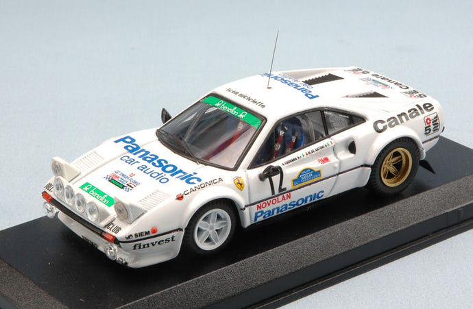 FERRARI 308 GTB COUPE (night version) N 12 WINNER TARGA FLORIO 1982 TOGNANA - DE ANTONI WHITE 1:43