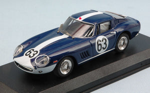 FERRARI 275 GTB/4 COUPE N 63 SPA 1967 VESTEY - GASPAR BLUE WHITE 1:43