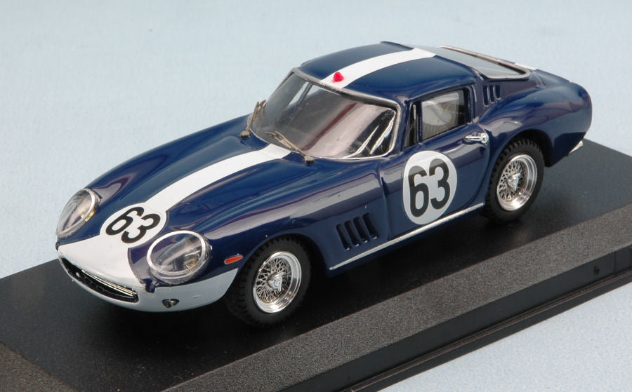 FERRARI 275 GTB/4 COUPE N 63 SPA 1967 VESTEY - GASPAR BLUE WHITE 1:43