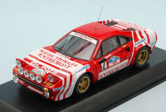 FERRARI 308 GTB gr.4 (night version) N 2 WINNER RALLY TARGA FLORIO 1981 ANDRUET - TILBER RED 1:43