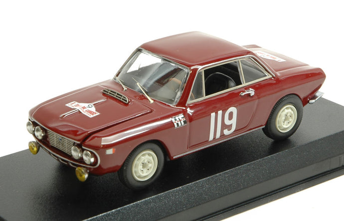 LANCIA FULVIA COUPE 1.2 N 119 RALLY TOUR DE CORSE 1965 CELLA - GAMENARA AMARANTO MONTEBELLO 1:43
