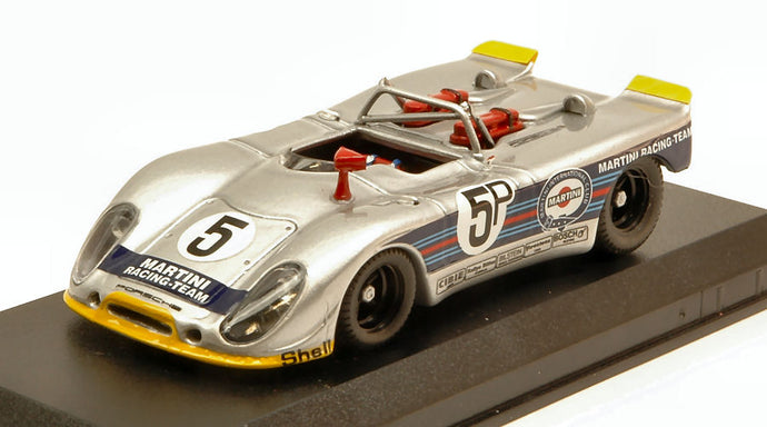 PORSCHE 908/02 FLUNDER SPIDER N 5 TEST 1000km NURBURGRING 1971 VON HOHENZOLLEM - VON BAYERN SILVER 1:43