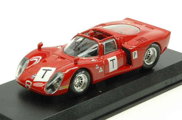 ALFA ROMEO 33.2 LE MANS TEST 1968 BIANCHI - ZECCOLI - GROSSELIN - TROSCH RED 1:43