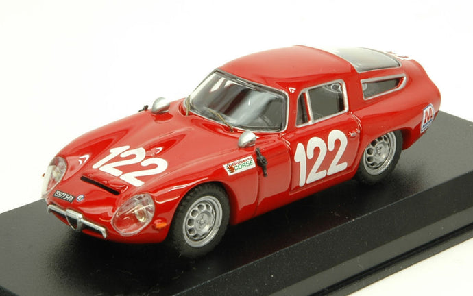 ALFA ROMEO TZ1 SCUDERIA PAGASO N 122 TARGA FLORIO 1966 LO PICCOLO - SUTERA RED 1:43