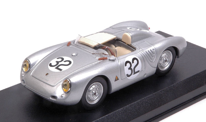 PORSCHE 550RS SPIDER N 32 24h LE MANS 1958 GODIN DE BEAUFORT - LINGE SILVER 1:43