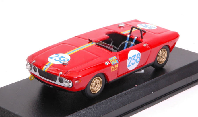 LANCIA FULVIA SPIDER SPECIAL HF N 238 TARGA FLORIO 1969 MUNARI - AALTONEN RED 1:43