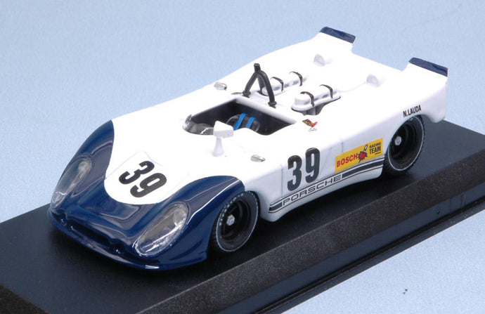 PORSCHE 908/02 SPIDER FLUNDER N 39 INTERSERIES NORISRING 1970 NIKI LAUDA WHITE BLUE 1:43