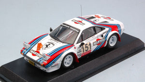 FERRARI 308 GTB TEAM MARTINI RACING Gr.4 N 151 HISTORIQUE RALLY TOUR DE CORSE 2011 AGHINA - RUPERT WHITE BLUE RED 1:43