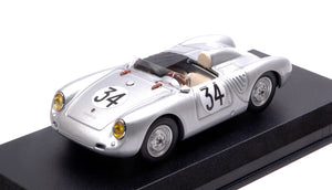 PORSCHE 550 RS SPIDER TEAM J.P.COLAS N 34 24h LE MANS 1958 J.KERGUEN - FRANC ( J.DEWES ) SILVER 1:43