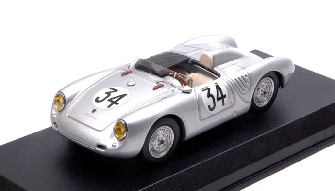 PORSCHE 550 RS SPIDER TEAM J.P.COLAS N 34 24h LE MANS 1958 J.KERGUEN - FRANC ( J.DEWES ) SILVER 1:43