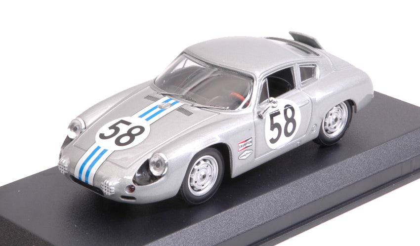 PORSCHE 356B CARRERA ABARTH GTL N 58 12h SEBRING 1963 CASSEL - SESSLAR GREY 1:43
