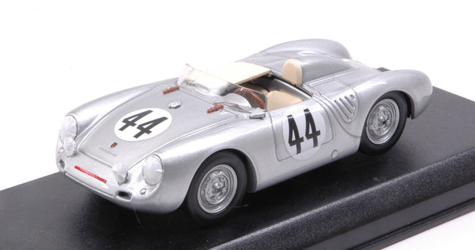 PORSCHE 550RS SPIDER N 44 12h SEBRING 1957 BUNKER - WALLACE SILVER 1:43
