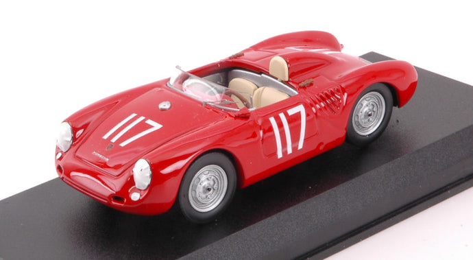 PORSCHE 550 SPIDER N 117 SCCA NATIONAL THOMPSON 1959 J.TROTTER RED 1:43