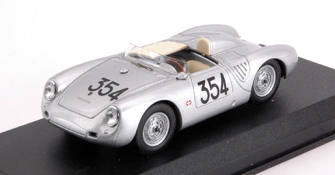 PORSCHE 550RS SPIDER N 354 MILLE MIGLIA 1957 HEINZ SCHILLER SILVER 1:43
